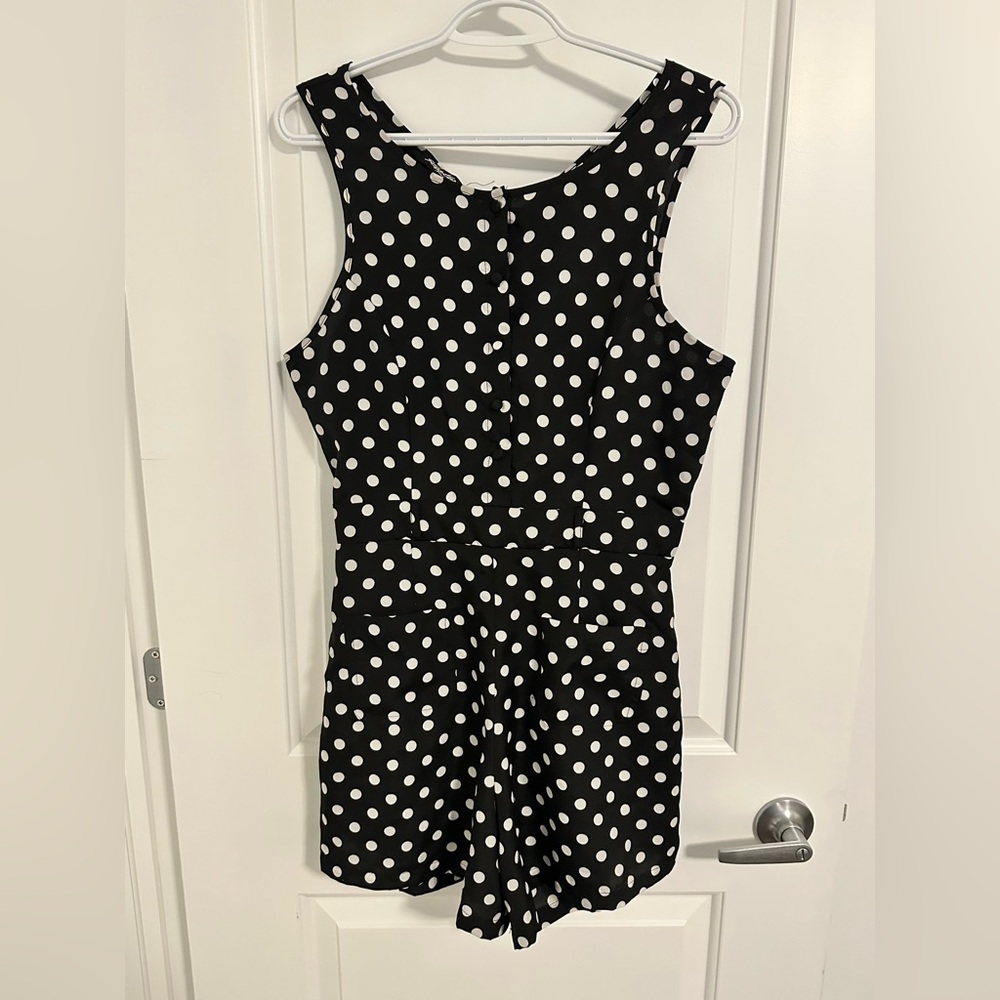 Polka Dot Sleeveless Jumpsuit